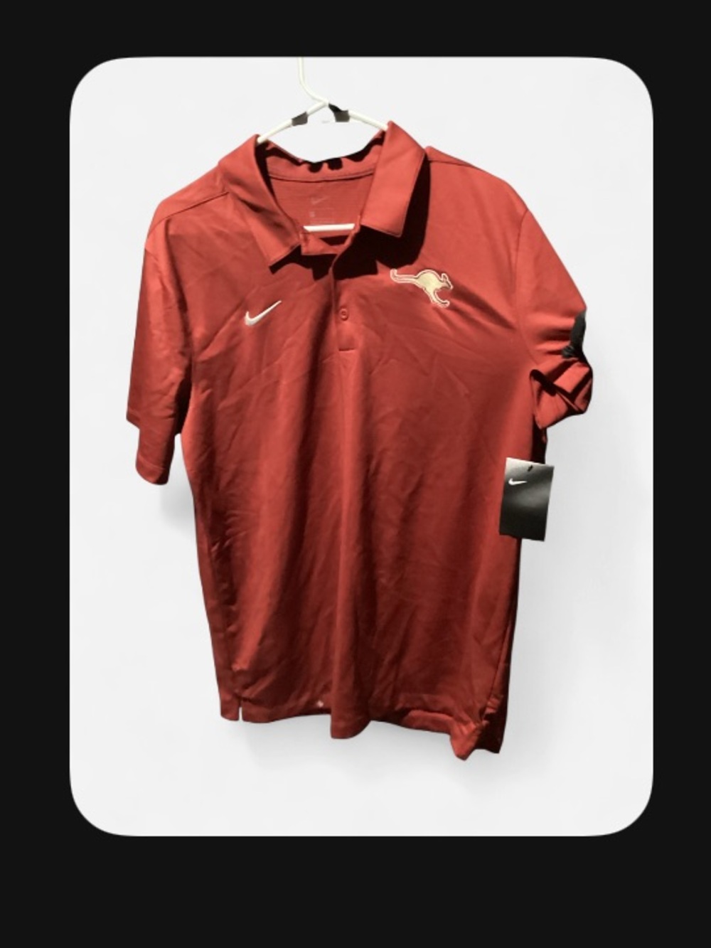Nike Men's Maroon V-Neck Polo Sweater